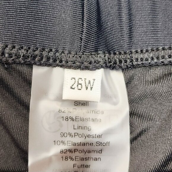 Hanna Nikole Plus Size 26W Womens Swim Dress Shorts Set Blue & Black Patterned - Picture 3 of 5